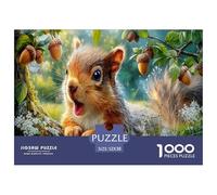 Ardilla RojaPuzzles Imposible,desafío for Adults Ramo del árbol Juego Educativo 1000 Piezas Obra De Arte De Juego De para Adultos Y Niños 52x38cm/1000pcs