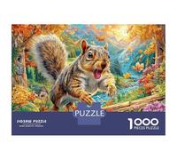 Ardilla Rompecabezas 1000 Piezas,Puzzle Difícil para La Familia - Tiempo De Calidad Y Diversión 38x26cm/1000pcs