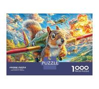 Ardilla Rompecabezas 1000 Piezas,Puzzle Difícil para La Familia - Tiempo De Calidad Y Diversión 52x38cm/1000pcs