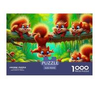 Ardilla, Rompecabezas De 1000 Piezas, Juego Estimulante con Competencia Amistosa, Desafío Mental Y Diversión, Pasatiempo Grupos, Reuniones Y Momentos De Convivencia, Apto para Mayores D