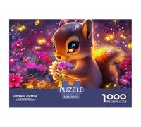 Ardilla, Rompecabezas De 1000 Piezas, Juego Estimulante con Competencia Amistosa, Desafío Mental Y Diversión, Pasatiempo Grupos, Reuniones Y Momentos De Convivencia, Apto para Mayores D