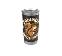 Ardilla susurradora linda bellota amante de los animales niños niñas Vaso térmico de acero inoxidable de doble pared