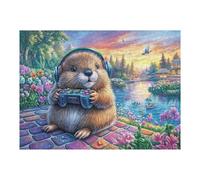 Ardilla terrestre Bosque Rompecabezas 500 Piezas Cartón Grueso para Coleccionistas Noches De Cita Mejora Concentración Ocio En Casa Regalo Reyes Magos 500 PCS