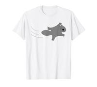 Ardilla Voladora Camiseta gráfica económica, Hombre, Blanco, L