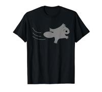 Ardilla Voladora Camiseta gráfica económica, Hombre, Negro, S