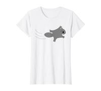 Ardilla Voladora Camiseta gráfica económica, Mujer, Blanco, XS
