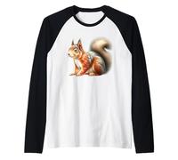 Ardilla x Ardilla Roja Camiseta Manga Raglan