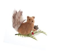 Ardillas de dibujos animados para colgar, decoración de felpa suave, rama de piña, día festivo, familia, ardilla, decoración del hogar