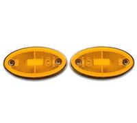 Ardillion 2 funciones: amarillo, ámbar, naranja, ovalado, 2 luces LED laterales, luces de esquema de posición, luces de despejo, indicadores de dirección, camión, furgoneta, caravana, afinación