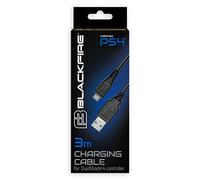 Blackfire Cable de Carga USB a MicroUSB 3m para PS4