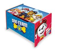 ARDITEX Nixy Children - Caja de juguetes y banco de madera de lujo Paw Patrol