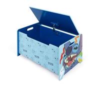 ARDITEX - Banco juguetero de madera de Stitch (de Disney) - 62.5x40x37cm - Color azul - Ideal para almacenar juguetes, ropa o cosas en un dormitorio infantil