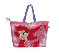 ARDITEX Bolsa de Playa Ariel La Sirenita - 48x32cm poliéster y PVC con cremallera - Diseño Disney con forro interior - Ideal para playa o piscina - Perfecto para llevar toalla y accesorios