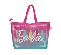 ARDITEX, Bolsa de Playa Niña Barbie, Bolsa Impermeable Piscina Infantil, Grande con Cremallera, Bolso para Guardar Monederos, Gafas de Bucear, Gafas de Sol y Toalla de Playa, 48X32Cm