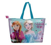 ARDITEX WD16064 Bolsa de Playa de 48x32cm con cremallera de DISNEY-Frozen