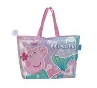 ARDITEX, Bolsa de Playa Niña, Bolsa Impermeable Piscina Infantil, Grande con Cremallera, Bolso para Guardar Monederos, Gafas de Bucear, Gafas de Sol y Toalla de Playa, 48X32Cm (Peppa Pig)