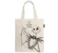 ARDITEX - Bolsa Tote de Algodón 37x41cm - Jack Skellington The Nightmare Before Christmas - Estilo Tim Burton - Ecológica y Reutilizable - Licencia Oficial Disney