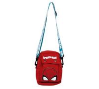 ARDITEX - Bolso bandolera de 12.5x7x17 cm con cinta ajustable y bolsillo - diseño Spiderman en color rojo - 100% poliéster - licencia oficial Marvel