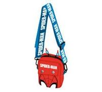 ARDITEX - Bolso bandolera de 12.5x7x17 cm con cinta ajustable y bolsillo - diseño Spiderman en color rojo - 100% poliéster - licencia oficial Marvel