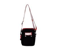 Arditex Bolso bandolera Marvel 12,5x7x17 cm negro unisex con bolsillo y logotipo frontal