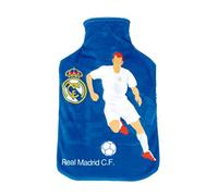 ARDITEX Botella Funda Agua Caliente Textil Real Madrid CF. Idóneo para Niños, Suave y Resistente. Capacidad de 2 Litros y Dimensiones de 33x21x4,5cm