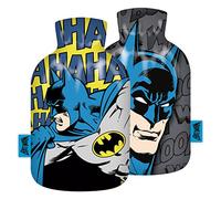 ARDITEX Botella Funda Agua Caliente Textil WARNER BROSS Batman. Idóneo para Niños, Suave y Resistente. Capacidad de 2 Litros y Dimensiones de 33x21x4,5cm