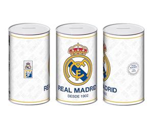 ARDITEX BT15792 Hucha de Metal de 10x10x17.5 cm. Real Do Madrid