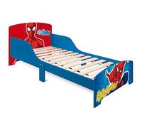 ARDITEX - Cama Infantil de Madera Marvel Spiderman - 77x143x60cm - Color Azul y Rojo - Apta para colchones estándar 70x140cm - Fácil Montaje
