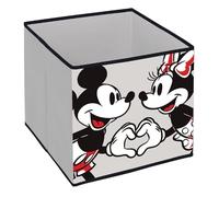 ARDITEX - Contenedor organizador plegable Mickey y Minnie de Licencia Oficial Disney - 31x31x31cm - Para guardar juguetes, ropa y accesorios