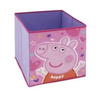 ARDITEX Caja Infantil Plegable Peppa Pig, Cubo de Tela Guardatodo para Ropa, Libros, Juguetes, Pelotas, Contenedor y Organizador Textil Cuadrado 31 x 31 x 31 cm