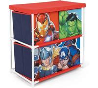 ARDITEX Estantería Infantil Marvel Los Vengadores con 3 Cajas de Tela para Libros, Juguetes, Pelotas, Ropa, Zapatos 53 x 30 x 60 cm