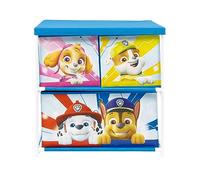 ARDITEX Estantería Infantil Patrulla Canina con 3 Cajas de Tela para Libros, Juguetes, Pelotas, Ropa, Zapatos 53 x 30 x 60 cm