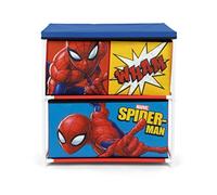 ARDITEX Estantería Infantil Marvel Spiderman con 3 Cajas de Tela para Libros, Juguetes, Pelotas, Ropa, Zapatos 53 x 30 x 60 cm