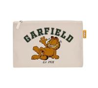 Arditex Neceser Garfield – Bolsa de aseo de algodón con cremallera 22,5x16 cm, ideal para cosméticos