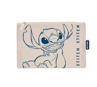 ARDITEX, Neceser Stitch, Bolsa de Aseo Lilo y Stitch, Neceser de Tela con Cremallera, Ideal para Organizar Cosmeticos o Pequeñas Cosas, Algodón Resistente, 22.5 x 16 Cm