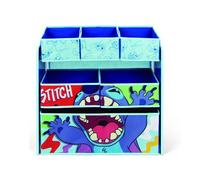 ARDITEX Organizador de Madera (62x30x60cm) con 6 cestos Textiles de Almacenamiento de Lilo & Stitch