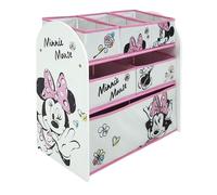 Disney - Minnie Mouse - Organizador de madera con 6 cestos textiles Minnie Mouse (62x30x60cm) ㅤ