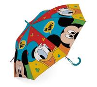 ARDITEX. PARAGUAS INFANTIL DE POLIÉSTER, MODELO MICKEY MOUSE, 8 PANELES, DIÁMETRO 86CM, APERTURA AUTOMÁTICA.