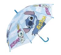 ARDITEX. PARAGUAS INFANTIL DE POLIÉSTER, MODELO STITCH, 8 PANELES, DIÁMETRO 86CM, APERTURA AUTOMÁTICA.