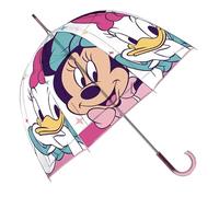 ARDITEX Paraguas Infantil Transparente Minnie Mouse, EVA, 67cm Diámetro, Forma Burbuja, Apertura Manual, 8 Paneles