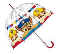ARDITEX Paraguas Infantil Transparente Patrulla Canina, EVA, 67cm Diámetro, Forma Burbuja, Apertura Manual, 8 Paneles
