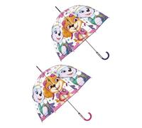 ARDITEX Paraguas Infantil Transparente Patrulla Canina, EVA, 67cm Diámetro, Forma Burbuja, Apertura Manual, 8 Paneles