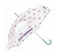 Arditex Paraguas Manual Transparente Zaska Sirenita 46cm Resistente Al Agua