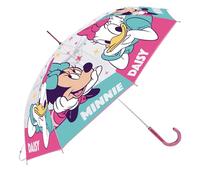 ARDITEX Paragüas Minnie Mouse Niña, Daisy, Eva Transparente, 8 Paneles, Diámetro 82 cm, Apertura Manual, Regalo Ideal