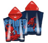 ARDITEX - Poncho Spiderman de Microfibra con Capucha, 55 x 55 cm