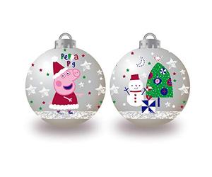 ARDITEX PP14018 Pack de 6 Bolas árbol de Navidad diámetro 8cm. de EONE-Peppa Pig