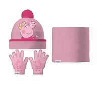 ARDITEX PP14810 Set de Guantes mágicos, Gorro y Buff de Punto de EONE-Peppa Pig