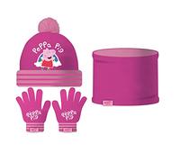 ARDITEX PP15435 Set de Guantes mágicos, Gorro y Buff de Punto de EONE-Peppa Pig