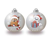 ARDITEX PW14025 Pack de 6 Bolas árbol de Navidad diámetro 8cm. de Nickelodeon-Patrulla Canina