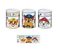 ARDITEX PW15606 Hucha de Metal de 10x10x12 cm. de Nickelodeon-Patrulla Canina